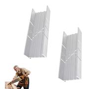 2 Pcs Metal Mitre Block Professional Aluminium Alloy Mitre Box with 3 Cutting Angles for Carpenter & Adults DIY Cutting Craft