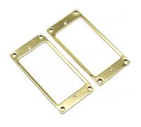 2 Pcs Metal Pickup Ring Cover Frame Flat Pickup Mounting Rings For LP/SG Guitar Guitar Parts(Gold)