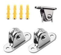 2 Pcs Metal Pulleys Block Steel Nickel Plated Adjustable Angle Directional Pulley Wheel with Screws for Sun Shade Sails Greenhouse Wave Sunscreen Canopy Cover Kits Moving Home DIY Accessories