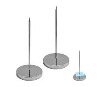 2 Pcs Metal Receipt Spikes, Receipt Silver Paper Holder, Receipt Holder Spike, Receipt Organiser Desk Organiser for Tickets, Checks & Invoices,Office & Restaurant, Bill Use