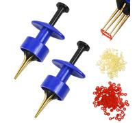 2 Pcs Micro Bait Bands Carp Fishing Accessories - Pellet Bander Tool with 650 Bands for Freshwater Fishing