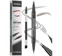 2 Pcs Microblading Eyebrow Pencil for Women, Waterproof Brow Pencil, with Eyebrow Brush, 2-in-1 Dual-Ended Eyebrow Pen for Natural Hair-Like Brows (Dark Brown*2)