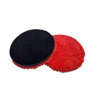 2 Pcs Microfiber Polishing Pad for Cars, 3/4/5/6/7 in Thickened Sponge Foam with Red Straight Edge, Compatible with Backing Plate for Car Body Waxing and Sealing
