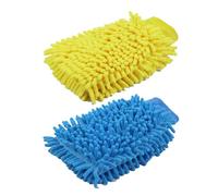 2 Pcs Microfibre Car Wash Mitt,Car Washing Gloves,Cleaning Products Accessories,Dual Surfaces To Eliminate Dirt/Bugs,Streak-Free Finish On Paintwork And Glass,Towel/Sponge/Cloth,For Cars/Motorcycle