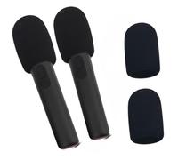2 PCS Microphone Cover Sponge Mic Sleeve for JBL PartyBox Encore 2, Windscreen Pop Filters Anti-Saliva Washable Foam Mic Cover Windproof for PartyBox Encore 2/Encore Wireless Mic (black+black)