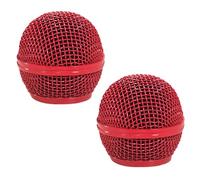 2 Pcs Microphone Mesh Grill Replacement, Microphone Ball Head Mesh Cover, Compatible with Shure SM58 Mic