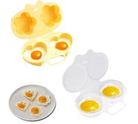 2 PCS Microwave Egg Poacher, Microwave Egg Poacher 2, Egg Poacher Microwave, Poached Egg Maker, Nonstick Poached Egg Maker with Lid, Reusable Poached Egg Maker Microwave Egg Cooker
