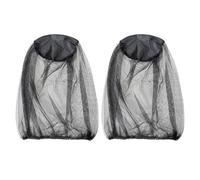 2 Pcs Midge Nets for Head, Nylon Mosquito Head Protecting Net, Face Mask Mesh Nylon Mosquito Breathable Face Netting for Outdoor Hiking Camping Climbing Fishing and Walking (Black)