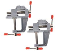 2 PCS Mini Bench Vise Mini Jeweler Table Clamp Clamp on Metal Table Vise Tool Small Table Clamp Hobby Craft Repair Tool Small Bench Vise for Woodworking 35mm Clamping Thickness