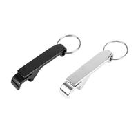 2 Pcs Mini Bottle Opener Keyring, Compact Metal Keychain Design, Convenient Pocket-Sized Keyring Bottle Opener for Home bar Pub use， Ideal for Bartenders Men and dad Christmas Gifts