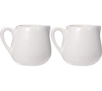 2 Pcs Mini Creamer Jug Ceramic Sauce Jug Milk Pitcher Mini Ceramic Containers with Handle for Home Kitchen