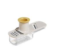 2 Pcs Mini Garlic Slicer Multi-Functional Mandoline Slicer Veggie Garlic Ginger Grinder Vegetable Mandoline Cutter with Container (White,2 Pcs)
