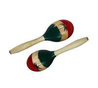 2 Pcs Mini Maracas for Kids Portable Percussion Instruments, Rhythmic Ball Wooden Handles for Mexican Fiesta Party, Parties(B)