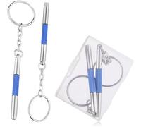 2 Pcs Mini Screwdriver for Glasses, 3-in-1 Keychain Tool Glasses Screwdrivers Set for Eyewear, Watches, Jewelry, Electronics, and DIY Fixes On-The-Go