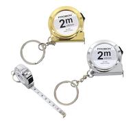 2 PCS Mini Tape Measure, Small Tape Measure, 2 Metre Retractable Measuring Cassette Portable with Keychain, Pocket Measuring Tool for Home, Office and DIY Projects, Clear Markings