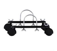 2 Pcs Mobile Pulley Bracket Casters Stand, Carbon Steel Brackets With U-shaped Hook 360° Swivel Caster Wheels, For Electric Heaters