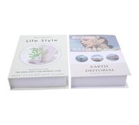 2 Pcs Modern Simple Book Model 22x16x4cm Paper Photography Props | Lifelike Design, Smooth Surface, Easy Arrangement, for Shelves, Bookcase Displays, Office Backdrops Random Style
