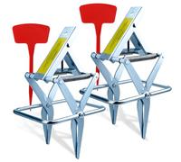 2 Pcs Mole Traps,Galvanized Steel Mole Scissor Trap,Reusable Mole Gopher Traps,Mole Killer,Easy Set Mole Eliminator Trap for Lawns