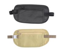 2 Pcs Money Belts Bag for Travel Hidden, Anti-Theft Waterproof Pouch - Secure, Comfortable, and Stylish, Adjustable Elastic Concealed Money Belt for Women Men Running Dog Walking