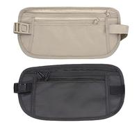 2 PCS Money Belts for Travel Hidden,Undercover Hidden Travel Stealth Wallet for Cash Money Belt，Belt Money Pouch Waterproof for Travelling Cards, Passport Keys Travel Security Pouch Anti-Theft