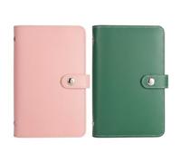 2 PCS Money Saving Book, Money Wallets for Saving, Savings Challenge Book for Budget Management, 100 Envelopes Saving Challenge with Pink and Green Options
