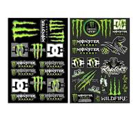 2 Pcs Monster Energy Stickers for Motorbike Helmet, Car, Bike, Skateboard, Laptop, Bicycle - Funny Cartoon Decals (Claws)