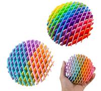 2 Pcs Morph Worm, Fidget Worm, Fidget Worm Toy, Worm Fidget Toy, Colorful Funny Pocket Fidget Toy, Resistance Anxiety Toy, Relieves Stress and Anxiety Finger Toys For Kids with Autism Adhd-Rainbow