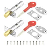 2 Pcs Mortice Door Bolts with 2 Star Keys, Anti-Theft Door Latch, Security Rack Bolts for Doors and Windows, Easy to Install, Easy Installation