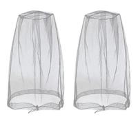 2 PCS Mosquito,Midge Head,Insect Netting Midge Hood,Head Mesh Net Hat,Nylon Face Net Mesh with Storage Bag for Outdoor Hiking Camping Climbing Fishing and Walking