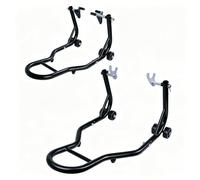 2 Pcs Motorbike Paddock Stand Front and Rear Wheel Motorcycle Lift | Universal Adjustable Width Heavy Duty Swingarm Spool Stand for Maintenance and Assembly