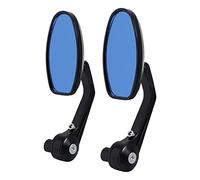 2 Pcs Motorcycle Bar End Rearview Mirrors, Motorbike Rear Mirror for Universal 7/8" 22mm Motorbike, 360 Degree Swivel Anti-glare Motorbike Scooter Mirrors Clear vision and