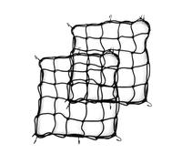 2 Pcs Motorcycle Helmet Cargo Net, Stretch Bungee Cargo Net Motorbike for 15" x15" with 6 Adjustable Hooks Heavy Duty Bungee Net,Elasticated Cord Net Storage Tie Downfor Helmet Motorbike Bikes,Black