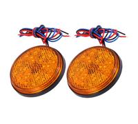 2 Pcs Motorcycle LED Side Marker Light Reflector Practical Yellow ABS