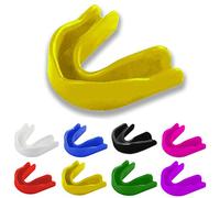 2-PCs Mouth Guard by Athletics Gear - Cost-Effective High Grade Silicone Air Gel Gum Shield for Kids, Men & Women (Gold, Junior)