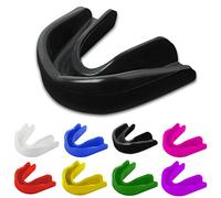 2-PCs Mouth Guard by Athletics Gear - Cost-Effective High Grade Silicone Air Gel Gum Shield for Kids, Men & Women (Black, Junior)