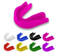 2-PCs Mouth Guard by Athletics Gear - Cost-Effective High Grade Silicone Air Gel Gum Shield for Kids, Men & Women (Pink, Senior)