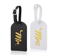 2 Pcs Mr and Mrs Luggage Tags, Mr and Mrs Gifts, Bridal Shower Gift for Married Couples Honeymoon Lovers Travel Outdoor Use, Bridal Shower Gift for Couples, Honeymoon Gifts Travel Suitcase Tags