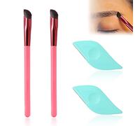 2 Pcs Multi-function Eyebrow Brushes, Eyebrow Concealer Brushes, Thrush Artifact, Eyebrow Brushes Makeup and Beauty Tools, with 2 Pcs Eyebrow Trimming Knives