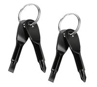 2 Pcs Multi-Functional Cool Gadgets Tools with Cross Recess and Slotted, 4-in-1 Keychain Screwdriver Set, Screwdriver Keychain Pocket Repair Tool, Small Gift for Men Husband Dad Boyfriend
