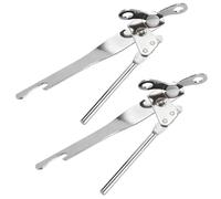 2 Pcs Multifunctional Butterfly Can Opener, Stainless Steel Heavy Duty Manual Can Opener Safe and Save Effort Easy to Use Ideal for Kitchen Camping (2 Pcs)