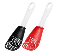 2 Pcs Multifunctional Cooking Spoon, Silicone Slotted Spoon Cooking Spoon Tools, Kitchen Slotted Spoon Heat Resistant for Egg White Separator Skimmer Colander Strainer Stirring Scooping and Mixing