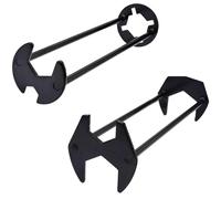 2 PCS Multifunctional Sink Wrench Basin Wrench & Sink Wrench Sink Wrench Tool Four-Jaw Hex Wrench Robust Faucet Wrench Tool Universal Under Sink Plumbers Wrench for Kitchen Bathroom