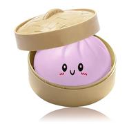 2 Pcs Mystery Dumpling Squishes Kit, 1 Dumpling Toy Jumbo Squishies With 1 Steaming Basket Toys, Cute Soft Extrud Dumplings Toys Suitable For Releasing Emotions