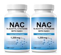 2 PCS NAC N-Acetyl Cysteine with NAD+ 1200mg - 120 Capsules | High Potency 2-in-1 Cellular Defense Complex with Glutathione Precursor - Daily Antioxidant & Energy Support