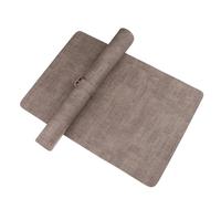 2 Pcs Nail Art Table Mat Soft Foldable Manicure Hand Rest Pad Waterproof Scratch Easy-Clean Office Desk Portable Leather Pads(L Brown)