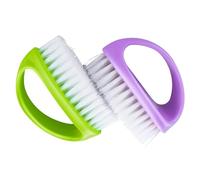 2 Pcs Nail Brushes for Cleaning Nails, Stiff Bristle Nail Brush, Nail Brushes for Cleaning Nails Fingernail, Deep Clean Nail Scrubber for Mechanics Gardeners Hand Under Nails Toes(Purple, Green)