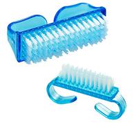 2 Pcs Nail Clean Brush - Large & Small Handle Scrubbing Brush for Acrylic Nails
