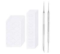 2 PCS Nail Cuticle Pusher Tool, Silver Dual Ended Cuticle Remover Scraper with 10 sheet Grit Sandpaper, Metal Professional Nail Scraper for Manicure Pedicure Nail Art Care Tools