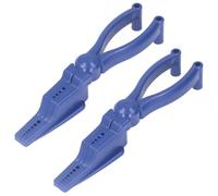 2 Pcs Nail Holder for Hammering, Plastic Pliers Nail Holder Plier for Hammer Nails Plastic Slip Joint Pliers Finger Safe Portable Tools