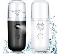 2 Pcs Nano Face Mister 30ml Portable Mini Face Mist Handy Steamer USB Mist Sprayer Facial Steamer Atomization Machine for Skin Care Travel Personal Care Eyelash Extensions